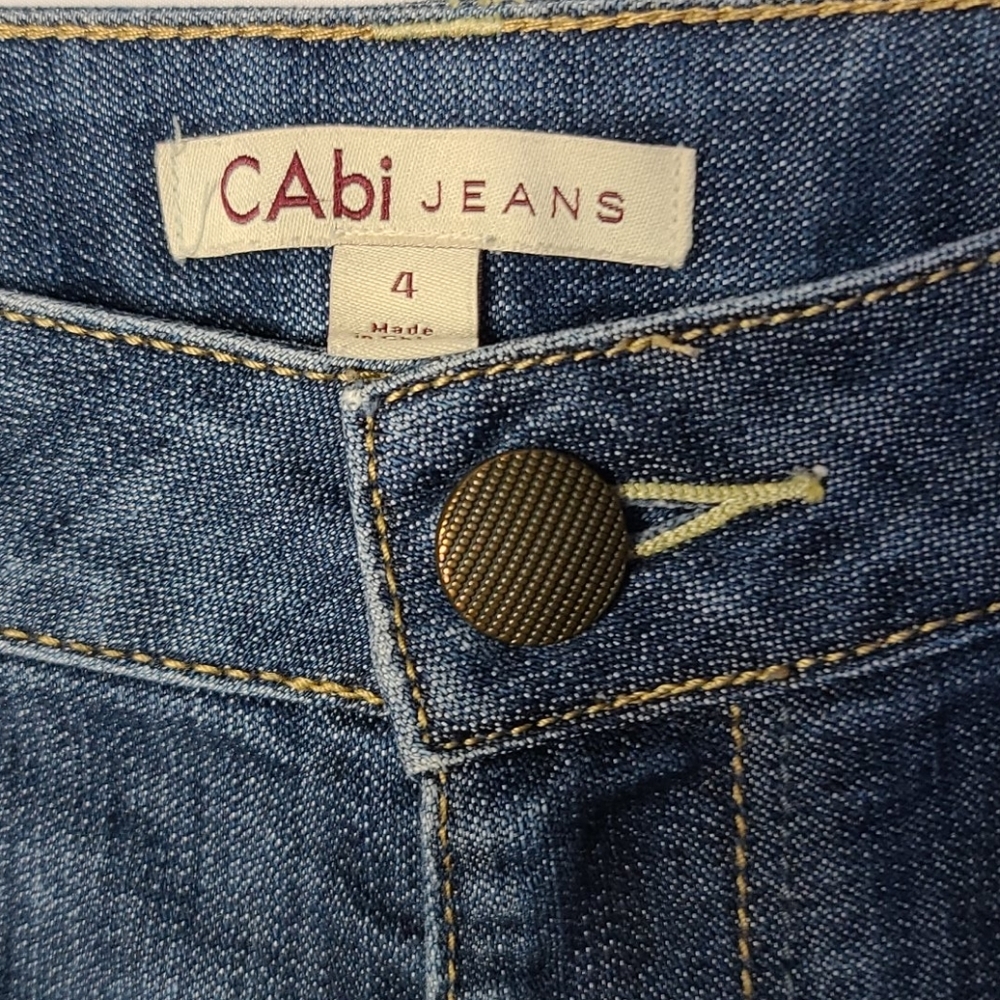 CAbi flare leg retro blue jeans sz 4 - Picture 5 of 7